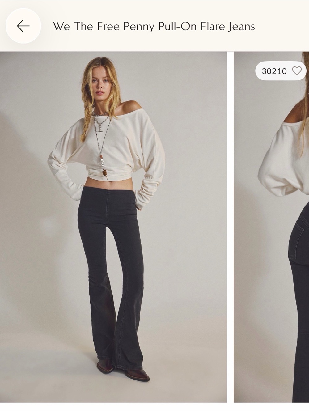 NWOT Free People penny pull on Jeans - Picture 7 of 9